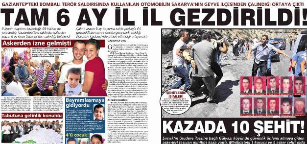 "Tam 6 Ay İl İl Gezdirildi" Milliyet Gazetesi