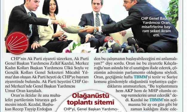 Oran: Çözümün Adresi Meclis – Milliyet Gazetesi