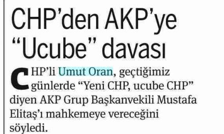 CHP'den AKP'ye "Ucube" davası-Taraf