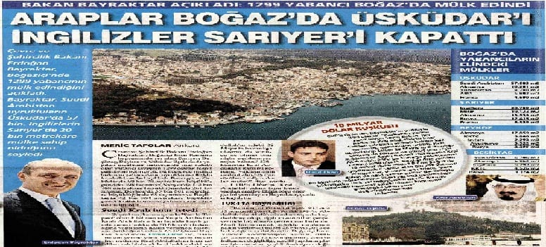 Bakan Bayraktar Açıkladı:1299 Yabancı Boğaz'da Mülk Edindi-Milliyet