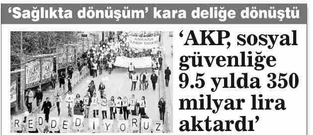 AKP Sosyal Güvenliğe 9.5 yılda 350 milyar lira aktardı-Aydınlık