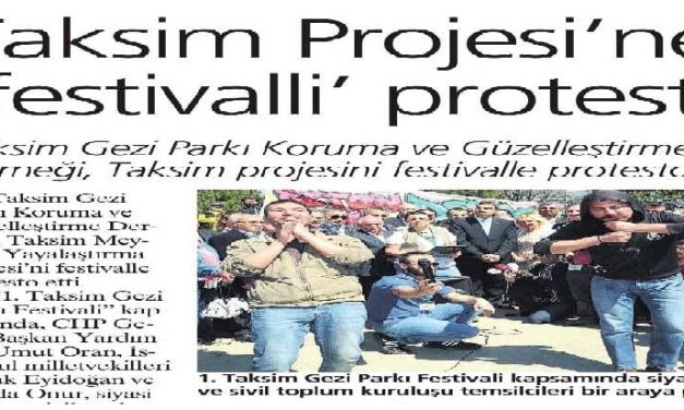 Taksim Projesi'ne 'festivalli' protesto-Milliyet