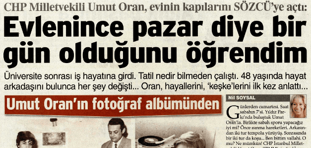CHP Milletvekili Umut Oran, evinin kapılarını SÖZCÜ'ye açtı