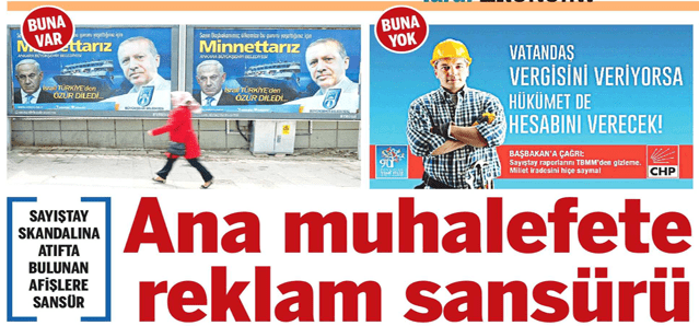 Ana muhalefete reklam sansürü-Taraf