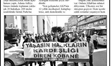 Adana Çağdaş Hukukçular Derneği'nden Kobani protestosu – Adana Ekspres