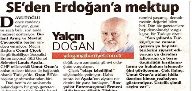 SE’den Erdoğan’a mektup  – Yalçın Doğan